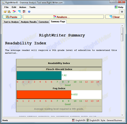 Right Writer Grammar Fix Summary