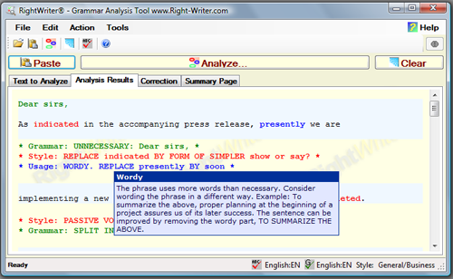 RightWriter Grammar Analysis Report